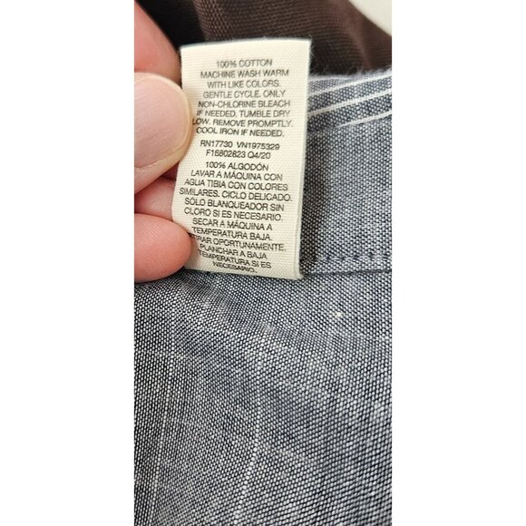 Levis Womens Pajama Shirt Dark Chambray Sz Large Comfortable Stylish Loungewear - Picture 11 of 12